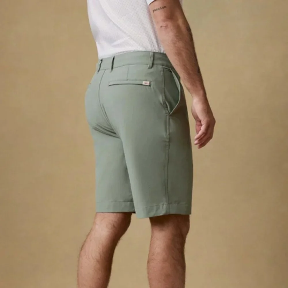 Faherty All Day Shorts Men's 33 Sage Green Casual Flat Front Lightweight
